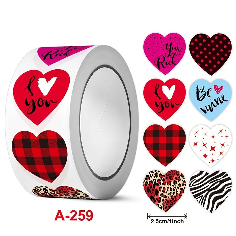 500pcs 1 inch Stickers - Gift Decoration Stickers - Crafts - 8 Patterns - Sealed