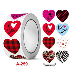 500pcs 1 inch Stickers - Gift Decoration Stickers - Crafts - 8 Patterns - Sealed