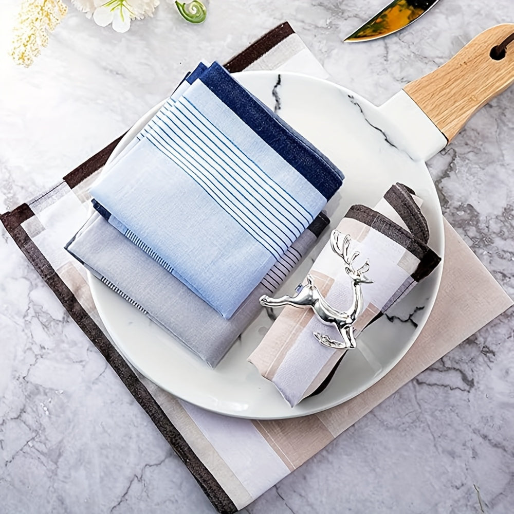 24 Men's Handkerchiefs Plaid Soft Variety of Colors