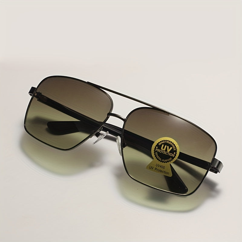 Metal Frame Gradient Aviator Sunglasses UV400