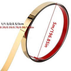 Stainless Steel Flat Decorative Lines Titanium Wall Ceiling Edge Strip