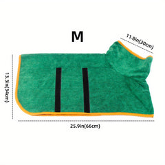 Pet Hooded Bath Towel for Dogs Quick Drying Adjustable