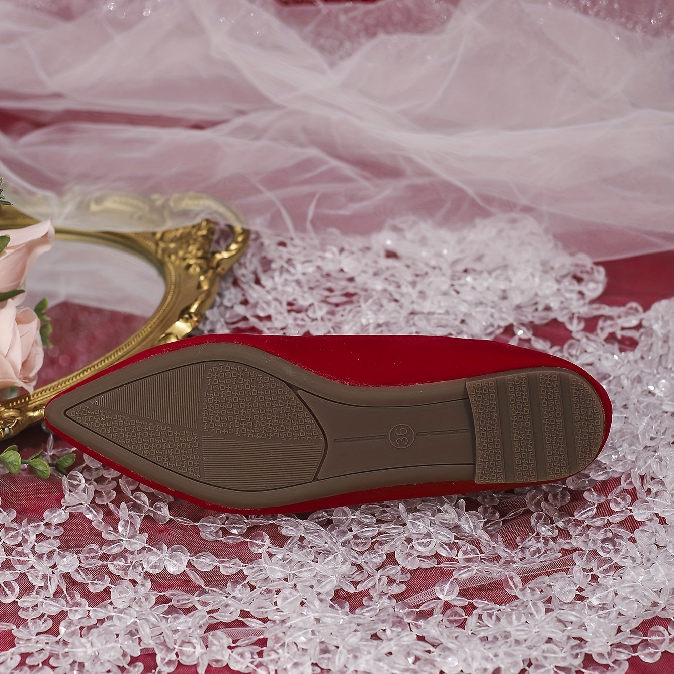 Pearl & Rhinestone Pointed Toe Flats
