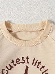 Baby Girls Letter Print Sweatshirt Halloween Pullover