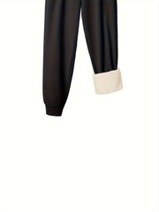 Women's Plus Stationery Print Top & Joggers Set