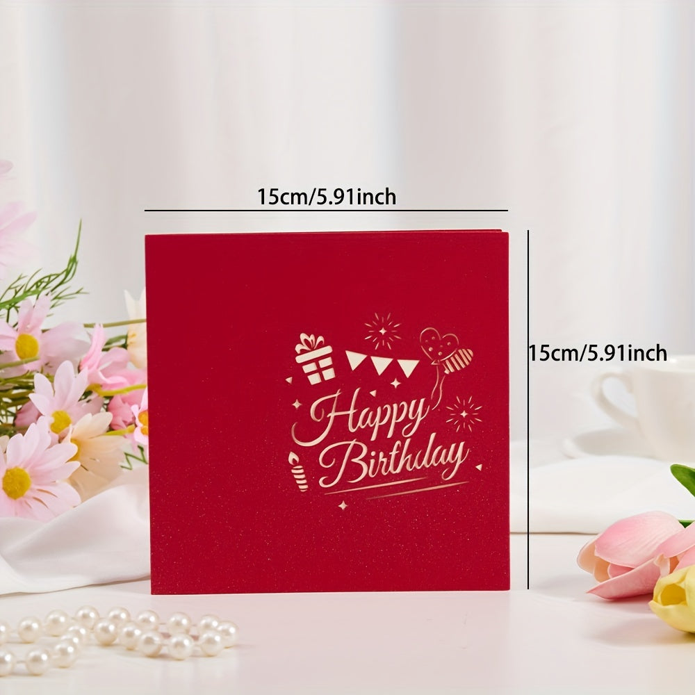 3D Pop Up Birthday Cake Greeting Card - Perfect For Various Occasions