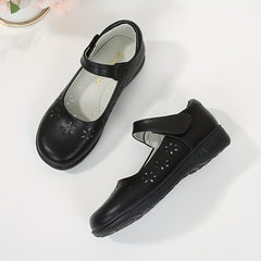 Girls Closed Toe Dance Shoes Lightweight Soft Flat Hook and Loop Fastener