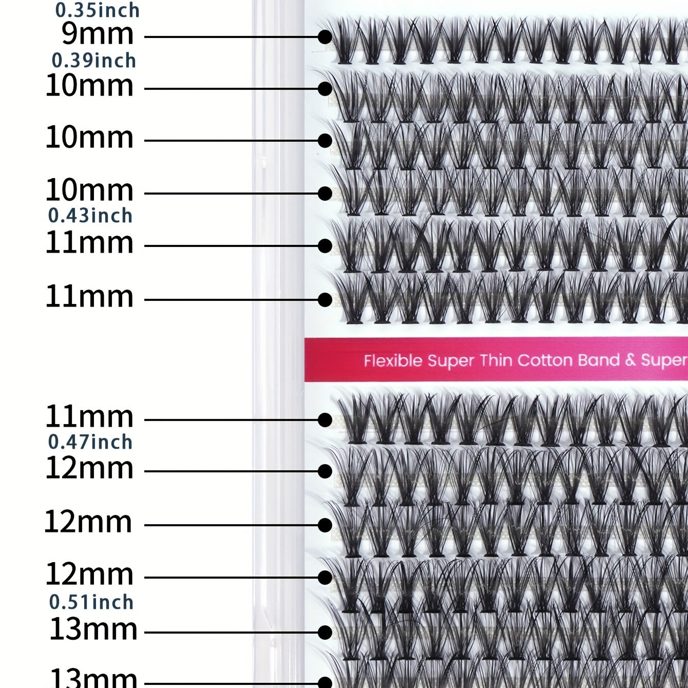 Fluffy Cluster Lashes 9-13mm Mixed Style False Eyelashes