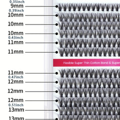 Fluffy Cluster Lashes 9-13mm Mixed Style False Eyelashes