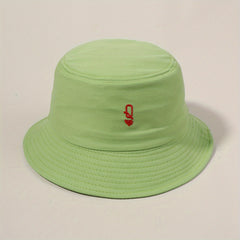 Green Bucket Hat Sunscreen Fisherman Cap for Women
