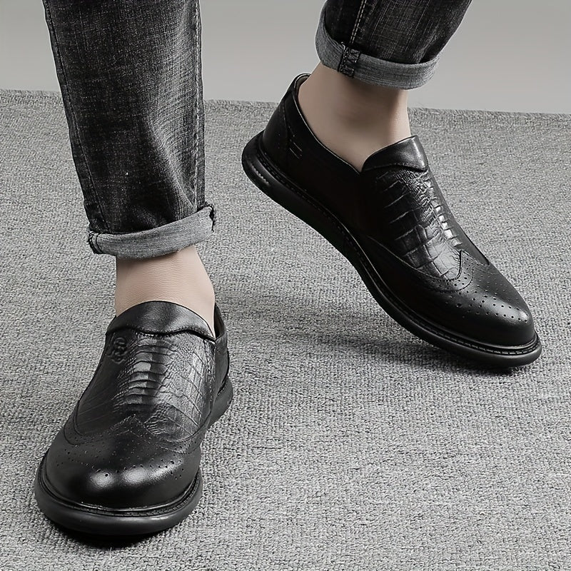Men's Leather Oxford Shoes British Style Non Slip Dress Shoes