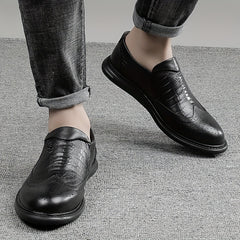 Men's Leather Oxford Shoes British Style Non Slip Dress Shoes