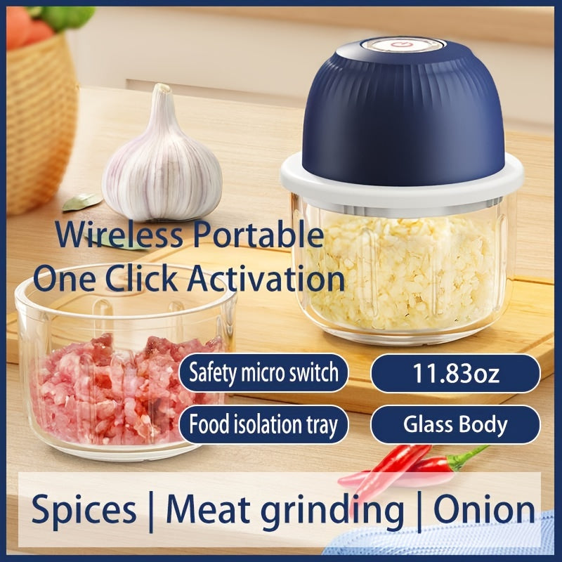 Portable Mini Meat Grinder USB Chargeable Garlic Chopper