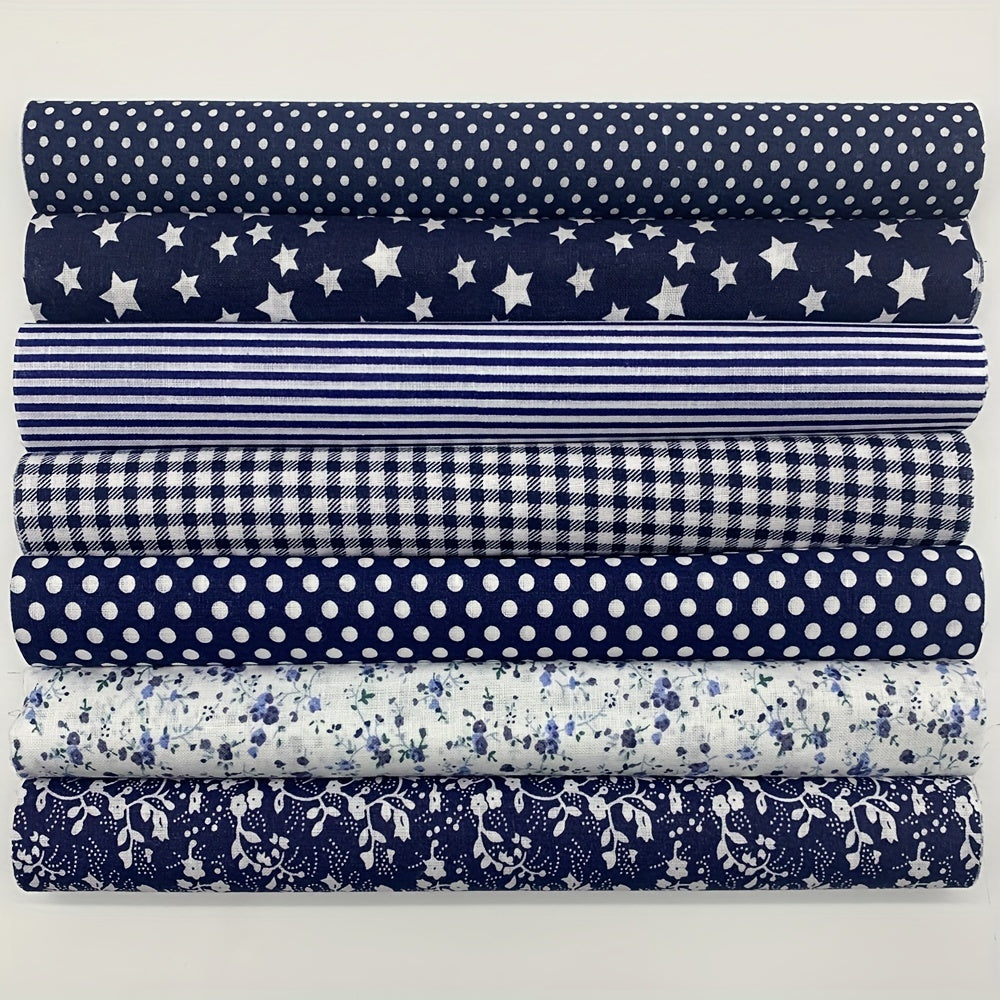 7pcs Flat Pattern Cotton Cloth for Quilting Sewing DIY