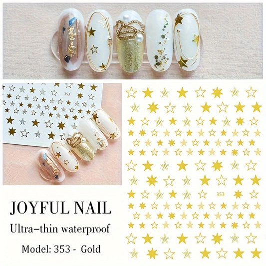 Lovely Star Stickers 3D Nails Art Self Adhesive Manicure Accessories