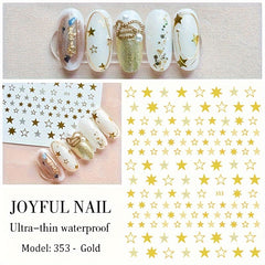 Lovely Star Stickers 3D Nails Art Self Adhesive Manicure Accessories