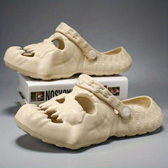 Men's Skull Clog Slides Casual Slippers