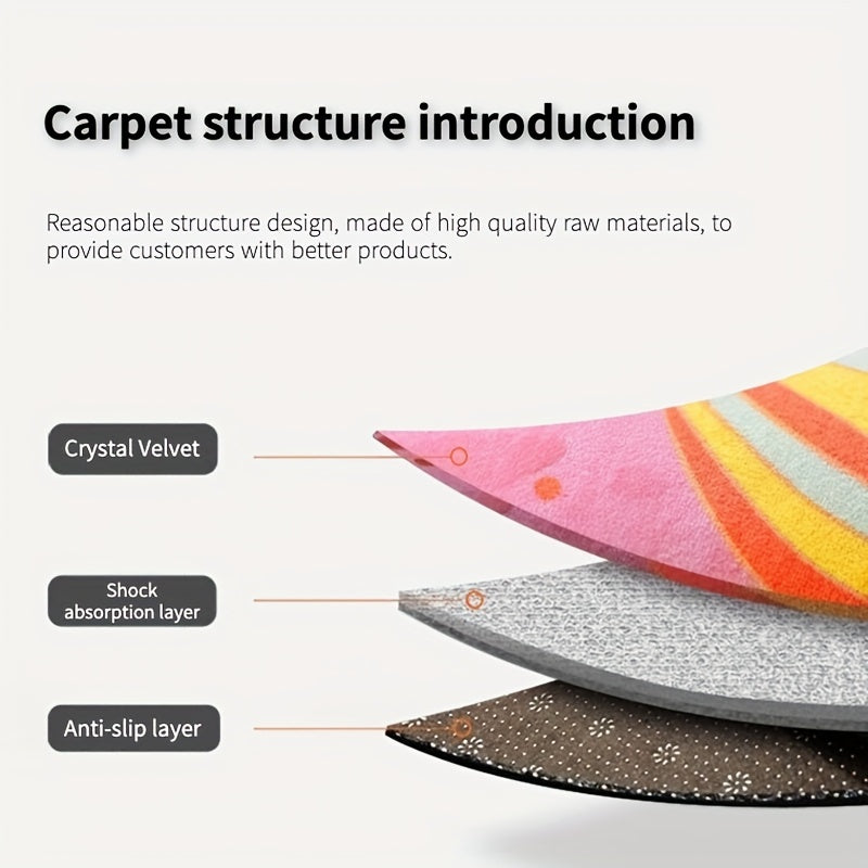 European Style Bedroom Bedside Rug Non Slip Hallway Rugs Living Room