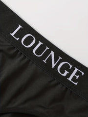 Plus Size Sports Lingerie Set with Contrast Letter Trim