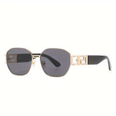 Square Metal Sunglasses Gradient UV400