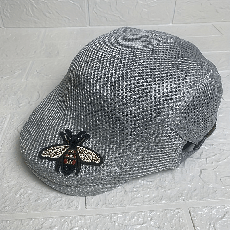 Little Bee Breathable Mesh Forward Hat Solid Beret