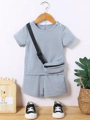 Toddler Boys Casual Short Sleeve T-shirt and Shorts Set