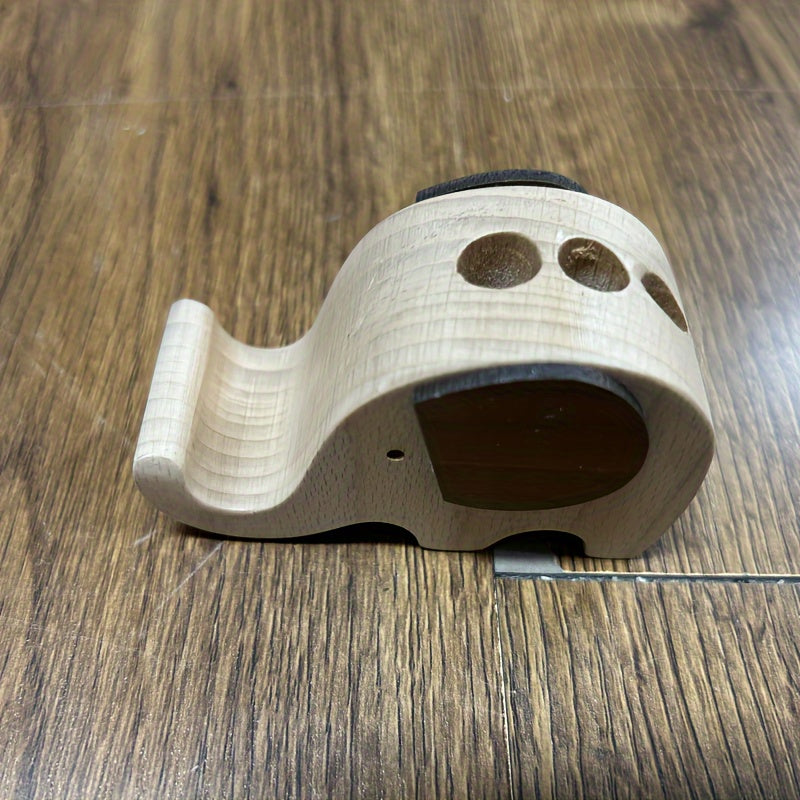 Creative Elephant Pen Holder Wooden Office Supplies Storage Desktop Decoration