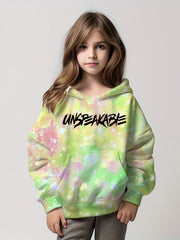Girls Tie Dye UNSPEAKABLE Print Hoodie Pullover 4-14y