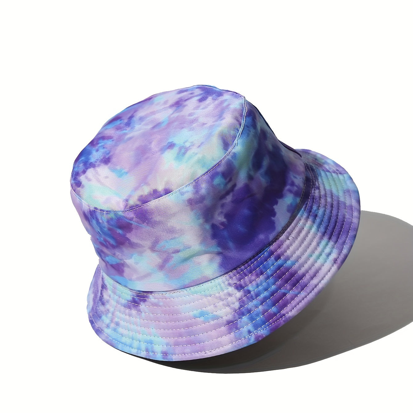 Tie Dye Printed UV Protection Bucket Hat for Outdoor Activities