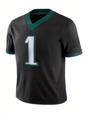 Boys Breathable Rugby Jersey Short Sleeves American Football Shirt