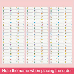 240 Transparent Custom Name Stickers Waterproof MEDIUM Size for Children Label