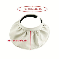 Foldable Shell Visor Hat Solid Sunscreen Headband Summer Sun Hat Women