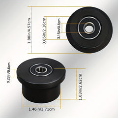 4pcs Total Gym Replacement Rollers for Models 1000 1900 Achiever Force