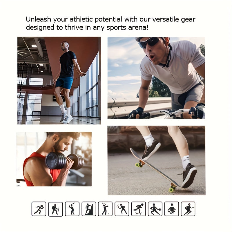 6 Pairs Basketball Socks for Men & Women - Cushioned Athletic Crew Socks