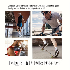 6 Pairs Basketball Socks for Men & Women - Cushioned Athletic Crew Socks