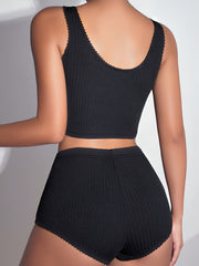Casual Sleeveless Tank Top & Shorts PJ Set