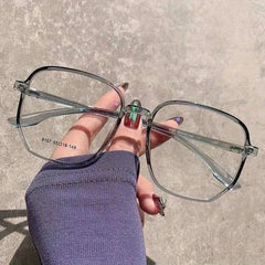 Square Jelly Anti Light Glasses Clear Lens Myopia Frame