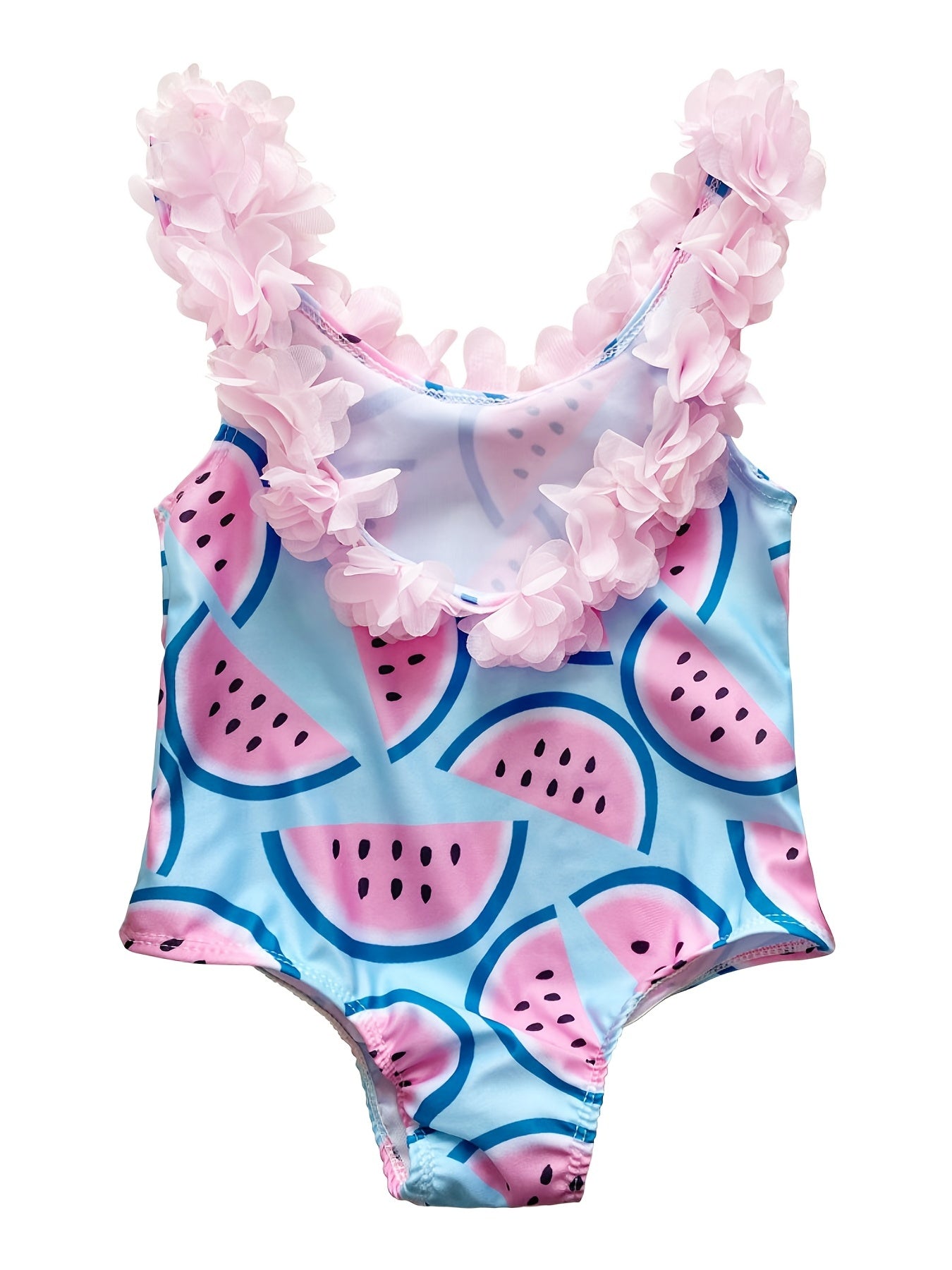 Watermelon Graphic Bow One Piece Swimsuit for Toddler Girls