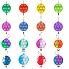 Finger Bubble Decompression Toy with Keychain