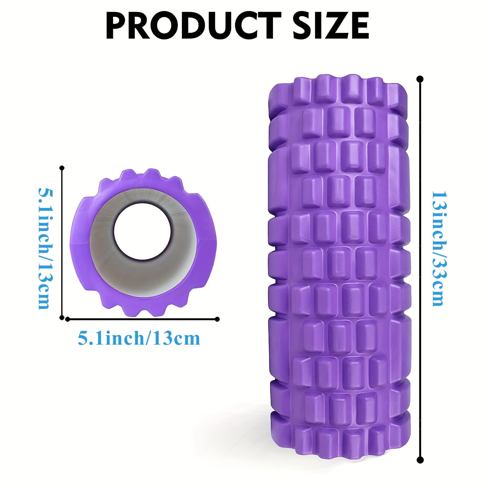 Yoga Foam Roller Deep Tissue Trigger Massage Roller 13.5inch