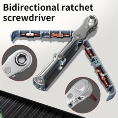 Portable Bidirectional Ratchet Screwdriver Wrench