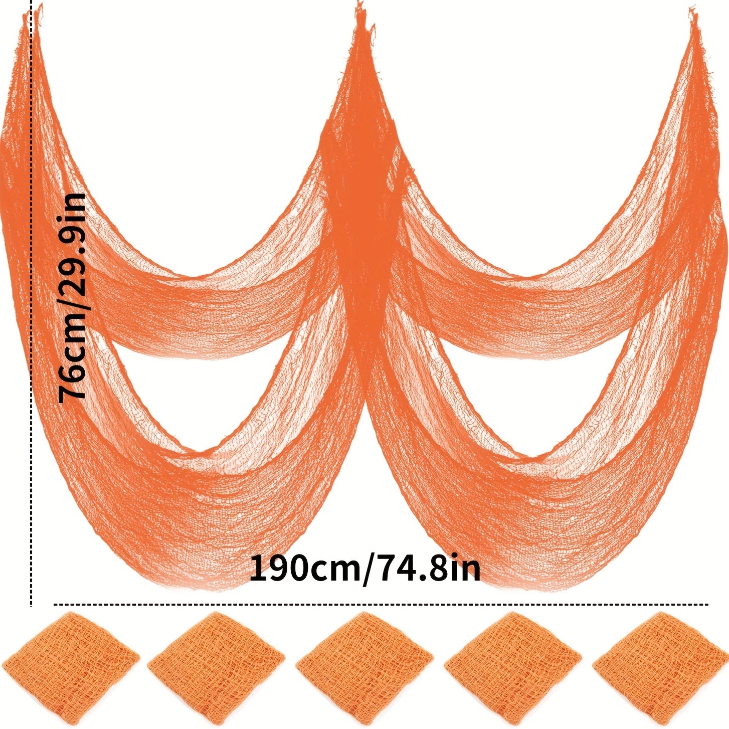5pcs Halloween Scary Cloth Decor Scary Halloween Gauze 190 X 76