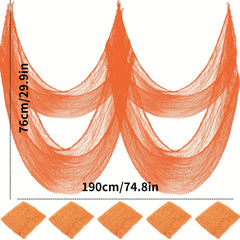 5pcs Halloween Scary Cloth Decor Scary Halloween Gauze 190 X 76