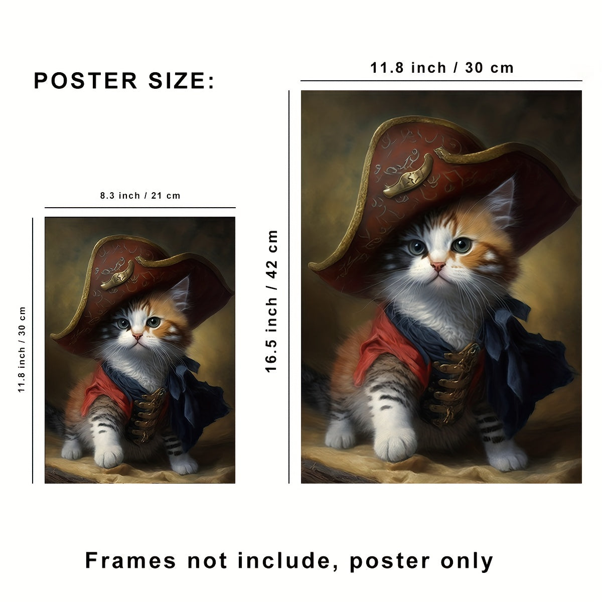 Pirate Baby Cat Wall Stickers Waterproof Home Dec