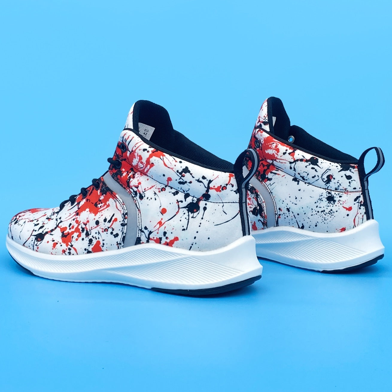 Men's Halloween Blood Print Reflective Running Shoes