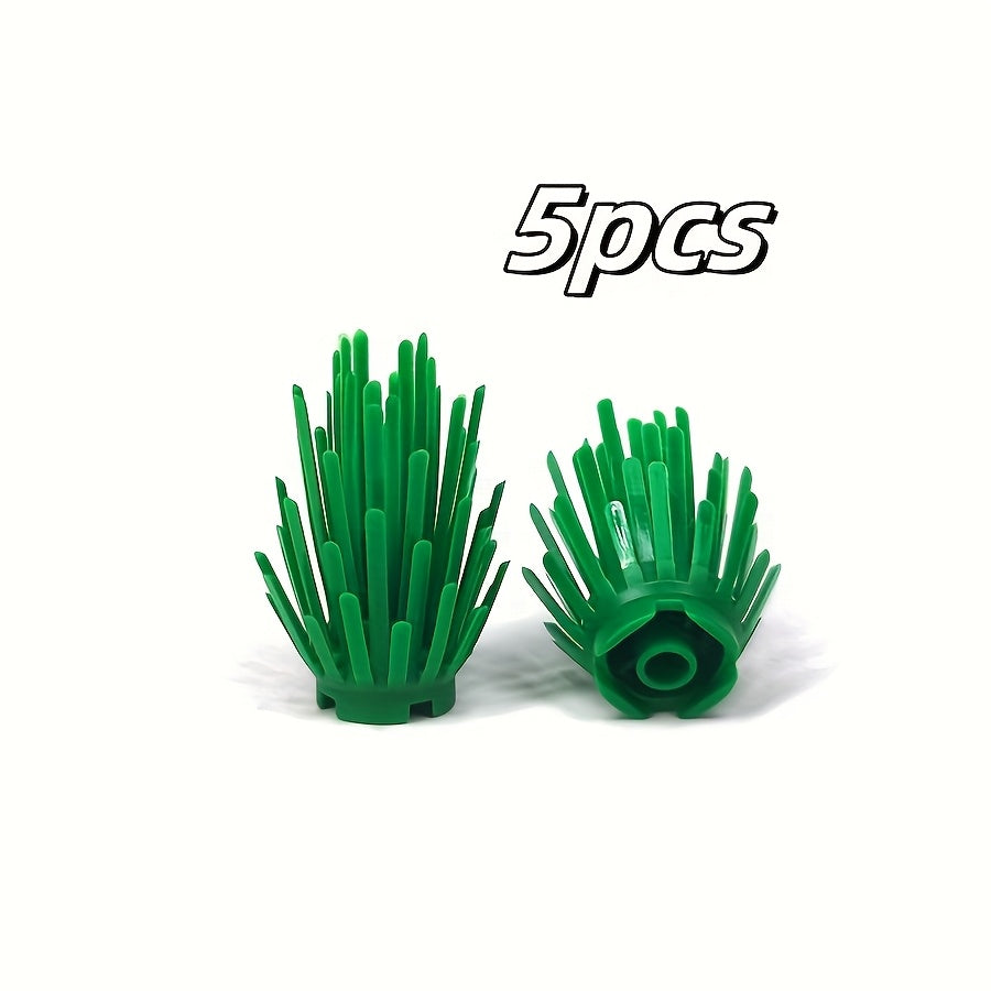 5pcs Farm Grass Shrub Garden Set with Fence for Ages 6 8