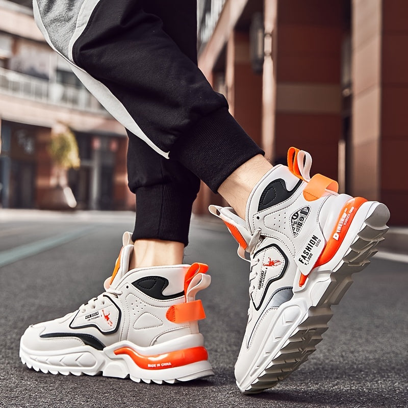 Men's Lightweight High Top Shoes Breathable Walking Sneakers