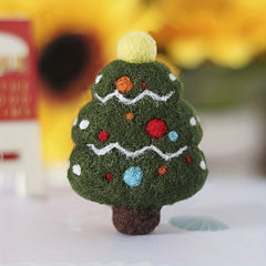 Christmas Tree Wool Needle Felting Kit DIY Package