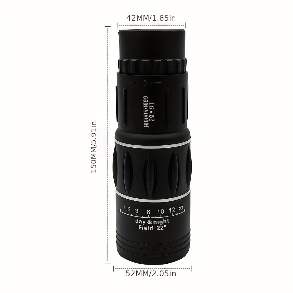 16x52 Monocular Telescope Coated Powerful For Outdoor Bird Watching