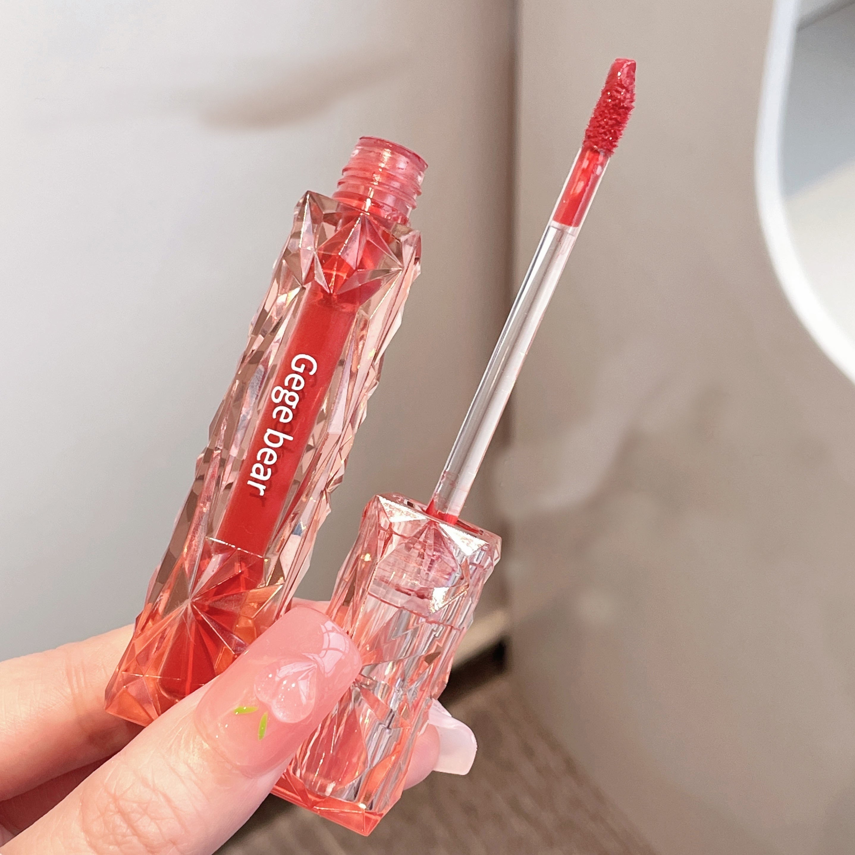 Diamond Lip Gloss Lip Stain Film Forming Long lasting Lip Tint 6 Colors